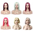 grey blonde red purple pink white 99j colored full lace brazilian human hair bob wig