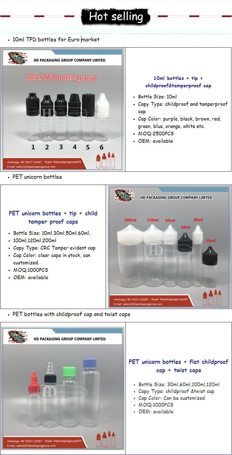 HD bottles 60ml gorilla 60 ml plastic bottles