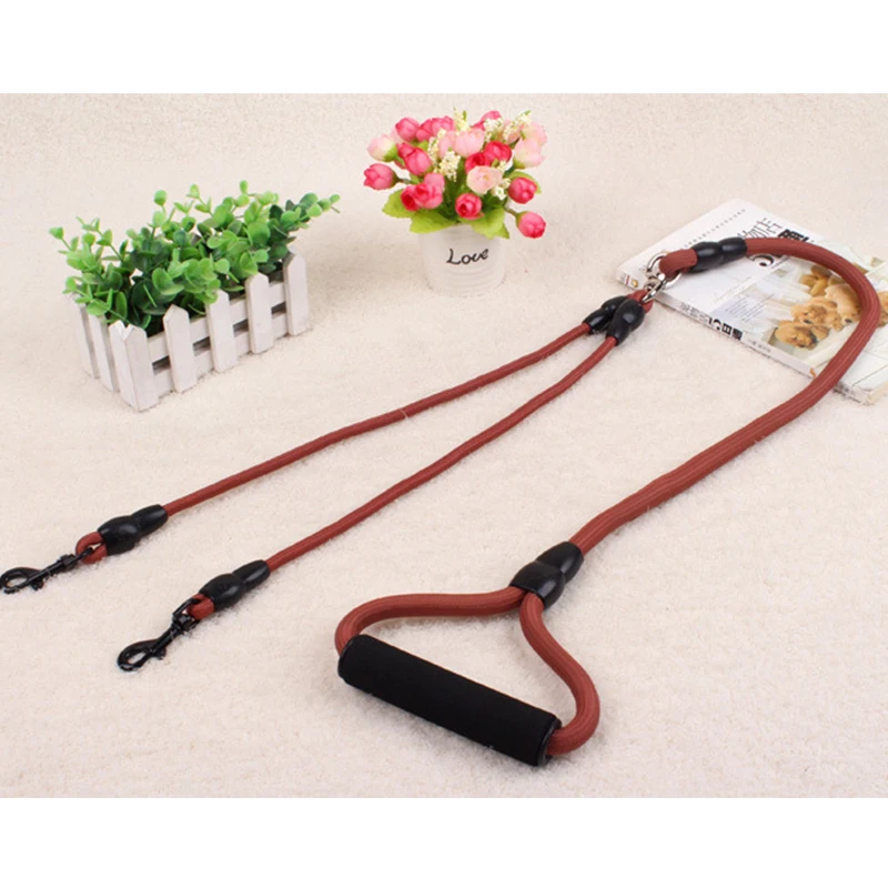 prativerdi Dog Double Leash Necktie Collar Dogs Accessory Seat Belt For Puppy Harness Cat Training Pet Shop Accessories Supplies8