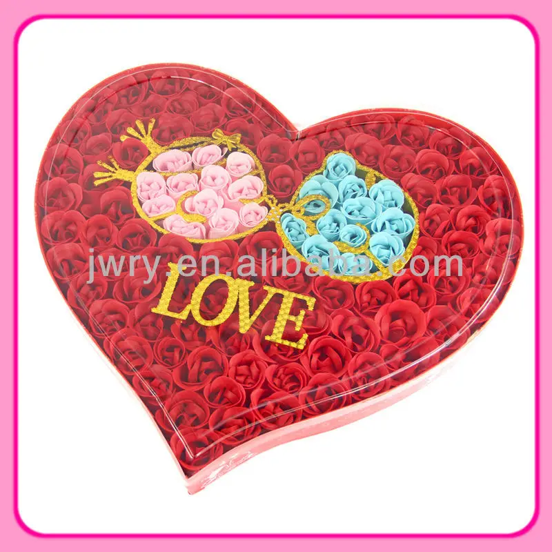 100pcs rose soap flowers with love