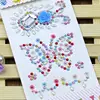 Hot Sale Self Adhesive Multi-Color Shaped Acrylic Sticker Bling Resin Butterfly/Flower Rhinestone Stickers For Decorations