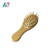 Customized logo natural wooden hair brush for hair care