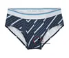 Fashion mens underwear custom cotton modal spandex blend boys soft cool bikini briefs striped print summer briefs for young men
