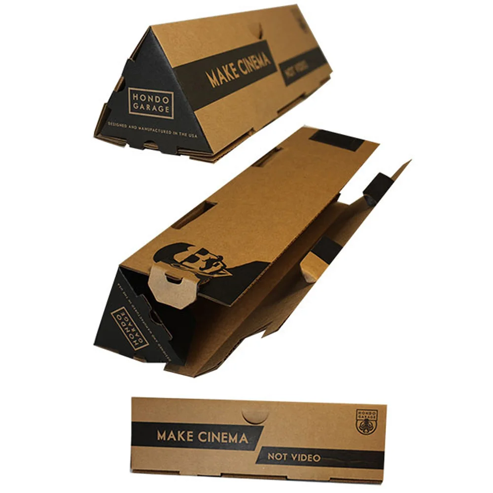 cardboard triangle shaped box packaging with custom logo