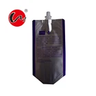 Aluminum plastic wine bag with spout water bags stand up pouch filling capping machine