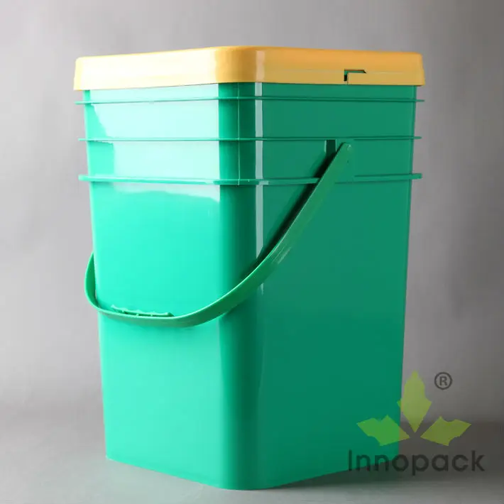 20l Green Square Plastic Chemical Bucket With Lid Buy Square Chemical