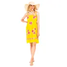 Latest woman spaghetti strap dress boho Floral printed casual dress mini beach dress