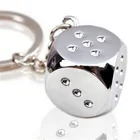 Wholesale Dice Zinc Alloy Souvenir Gift Metal Cube Casino Keychain