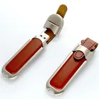 Promotional Metal And Leather Usb 2.0 Flash Drive Memory Stick 2GB 4GB