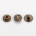Custom logo decorative clothing rivets metal studs buttons for shirt