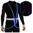360 reflective protect led warning running led vest security for night or morning