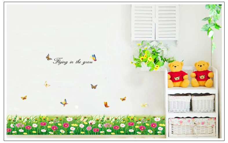 Flower Wall Stickers,2015 New Arrival 70*50cm Flower Wall Stickers Removable Mural PVC Decal for Home Decor Fast Shipping