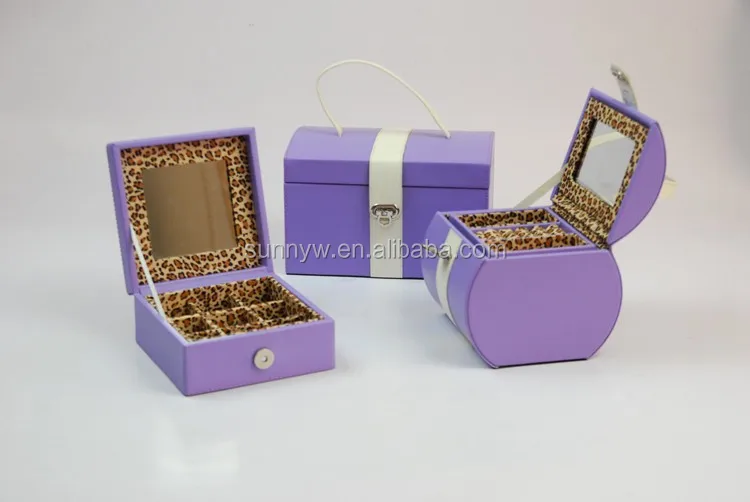red jewelry box in pu leather jewelry gift box jewelry ring b
