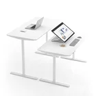 Electric height adjustable desktop standing office table electric lift desk sit to stand desktop