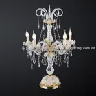 white glass table lamp wedding crystal candelabra on sale