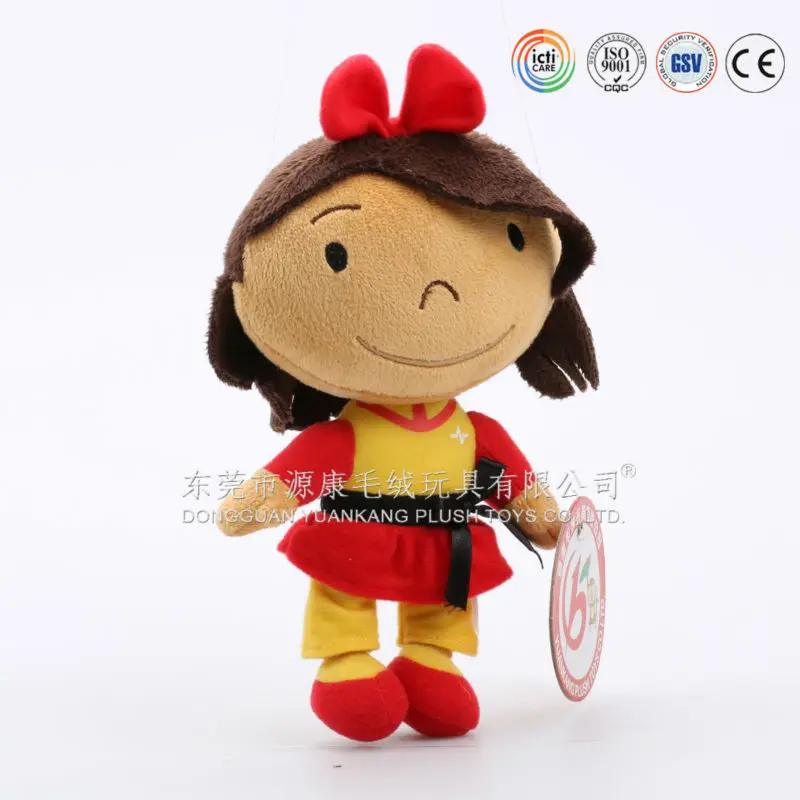 Fabricante de China de la auditoría ICTI fábrica personalizada de peluche de felpa muñeca de peluche muñeca de trapo de tela
