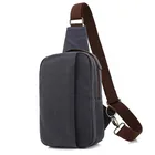Men Chest Crossbody Canvas satchel Shoulder Sling Bag for Outdoor Gym Hiking