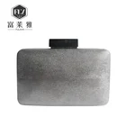 Elegance evening metal box clutch for ladies