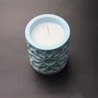 Different colour unique surface luxury scented soy candle in cement jar/decorative candle holder
