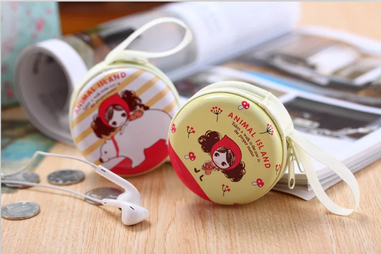 creative mini tin coin purse earphone bag wholesale