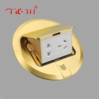 Factory price pop up round multiple electrical plug power floor socket with box