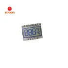 Custom flexible 3 digit 4digit 5 digit metal pin 7 segment very small lcd panel