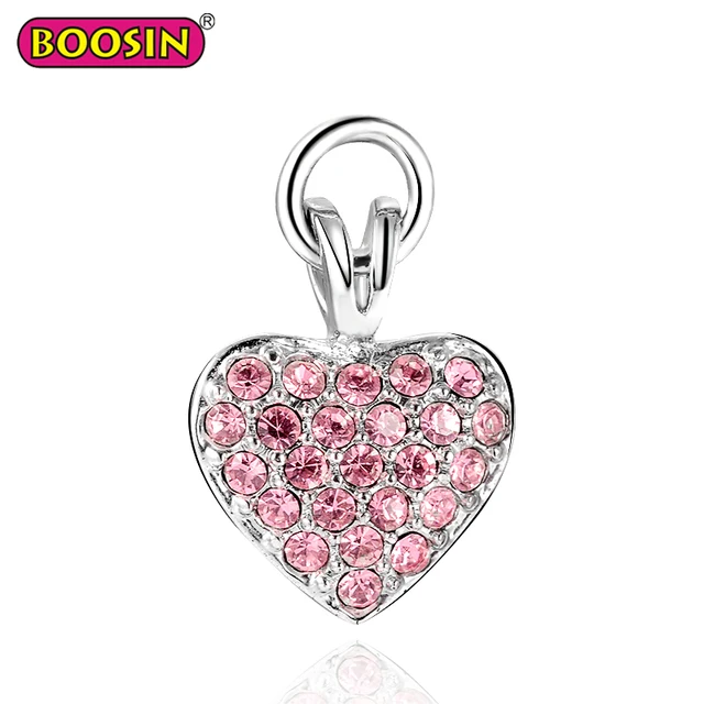 souvenir gift charm love heart engrave pink crystal shaped