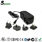 Wall Mount Type Multi Plug 24W AC/DC Adapter 12V 2A Interchangeable Power Adapter with EU AU UK US KC JP Plug