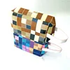 Checked Colorful Waterproof Hanging Travel Makeup Cosmetic Bag with hanger