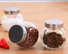 Transparent sealed glass bottles for storage