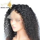 Factory dropshipping human hair full lace wig with baby hair, 150%, 180% density kinky curly natural full lace wig