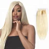 Modern Show 613 Color Straight Hair Weave Brazilian Blonde Hair Lace Closure With Three Bundles
