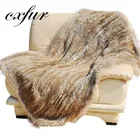 CX-D-72B Factory Real Rabbit & Raccoon Skin Plate Natural Brown Fur Pelts