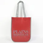 Curved Corners Tote Lululemon Shopping Eco Tote Bag PP Non Woven Custom Bags