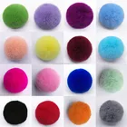 Pure White and Translucent Rabbit Fur Ball Key Chain