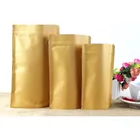 brown paper bag without handle packaging bag with seal kraft paper bags with zipper foil lined