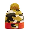 Custom New Design Good High Quality Label Beanie Camo Winter Hat With Pom