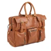 Business briefcase handle mens genuine leather messenger bag