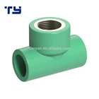 China Poly Plastic PPR Hydraulic Hot Water Pipe Female Copper Threaded Tee Fittings