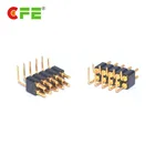 10 pin pcb d-sub right angle battery pogo pins connector