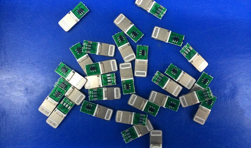 wholesale iphone connector,gold-plated iphone 5s/6 male USB connector with PCB