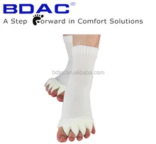 wholesale custom toeless non slip fabric five toe yoga socks