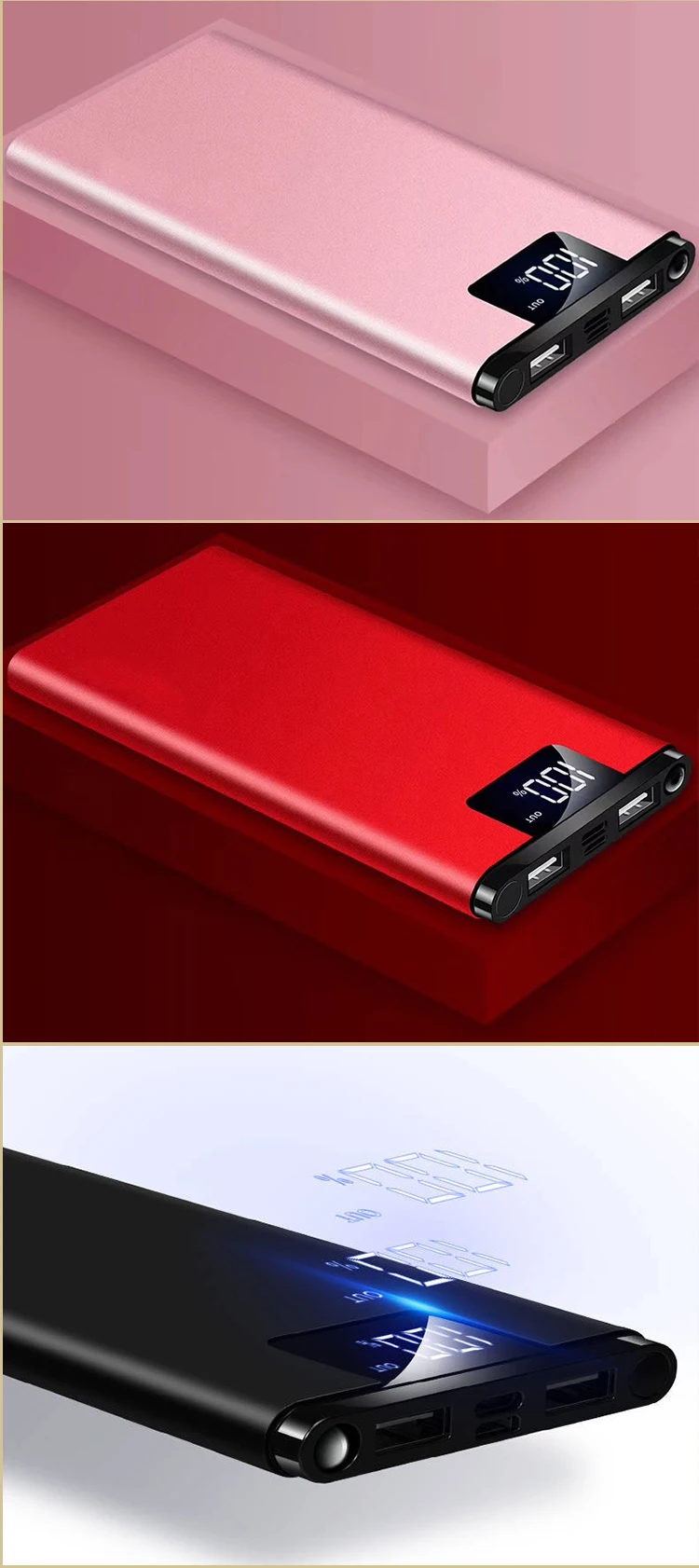 Outdoor OEM dual usb output mobile power bank 10000 mah universal powerbank - ANKUX.COM