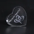 Personalized Party Favors Gifts Heart Crystal 3D Paperweight Souvenirs for Guests