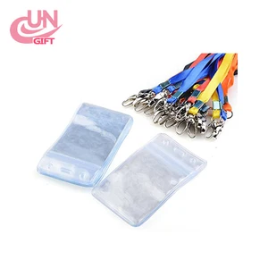popular custom hard pvc clear plastic id card case holder with