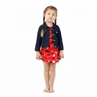 wholesale spring autumn children clothes 2pcs boutique baby girls clothing sets dress and coat