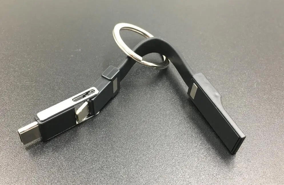 Portable 3in1 magnetic charging cable with keychain for IOS for Android for Type C device - ANKUX.COM