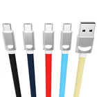 New design Zinc alloy 1M 1.2M 2M flat TPE cable Micro usb charger cable for android phone