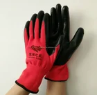 Nylon Nitrile Gloves Nitrile coated Safety printed with logo Hand Protecting work Gloves