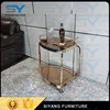Mid Century Tea Trolley customized 2 layers stainless steel food warm catering trolley CC001
